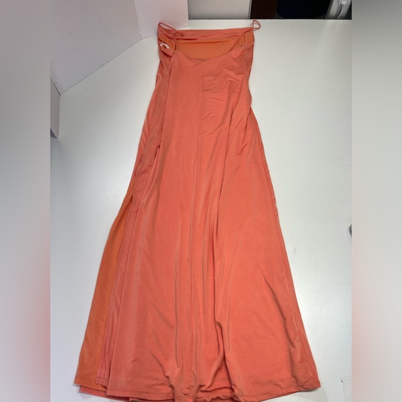 REVOLVE NBD Peach Midi Gown New With Tags Size XS Slinky Stretch Dress - Picture 3 of 11